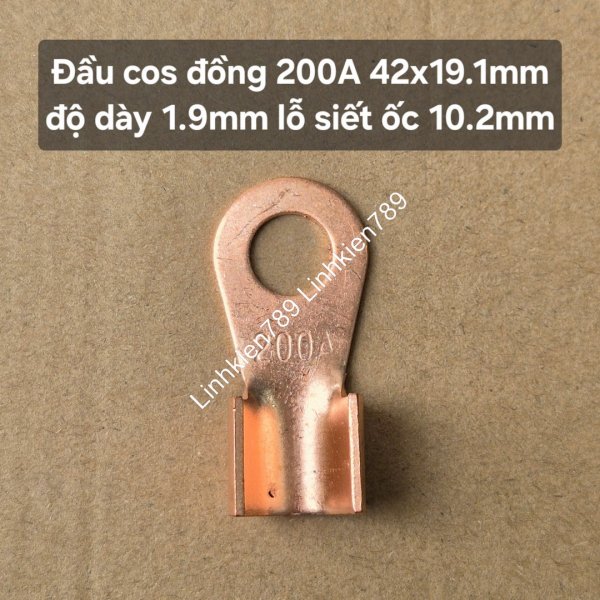  Đầu cos đồng 200A cốt đồng 200A ( 1 cái )